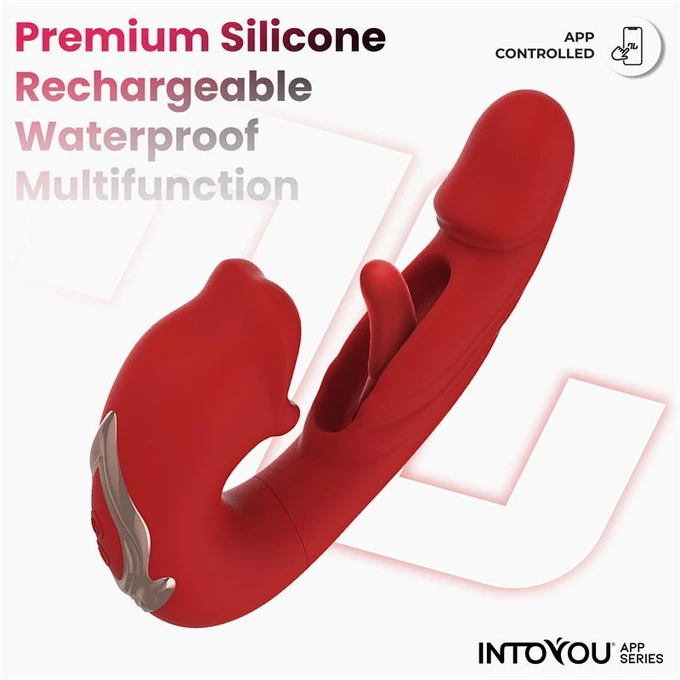 Intoyou Mouty Vibe - Wibrator króliczek z ruchomym językiem i symulacją oralną, sterowane aplikacją