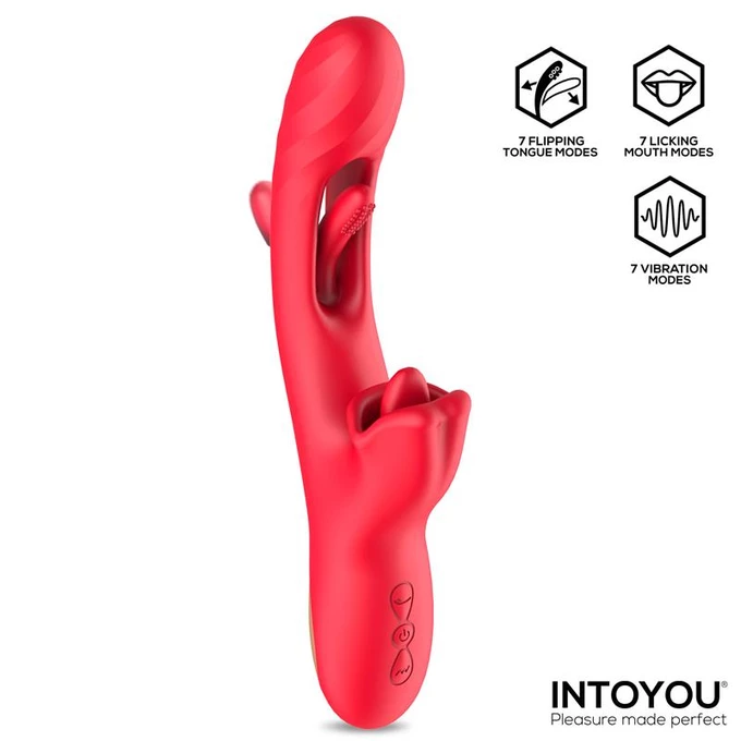 Intoyou Grant - Vibrátor králika s funkciou rotácie a simuláciou orálneho sexu