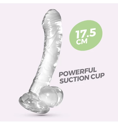 Crushious Hudini Jelly - Dildo s prísavkou, transparentný
