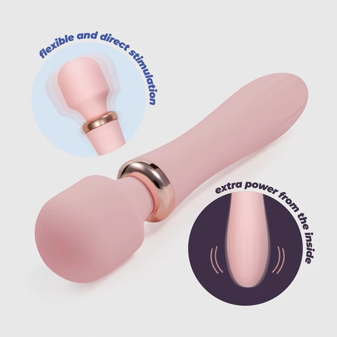 Crushious Dual Massage Wand Jinx - Podwójny wibrator typu wand, z funkcją podgrzewania