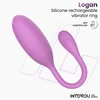 Intoyou Logan - Wibrujące jajeczko sterowane aplikacją, fioletowe