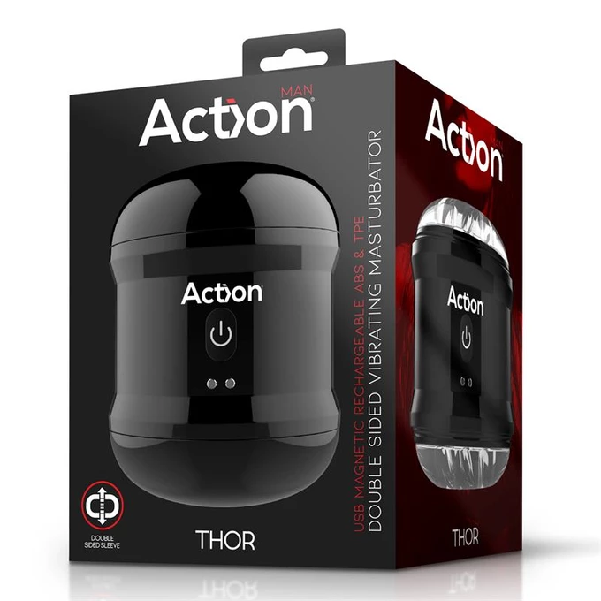 Action Thor Double Sided - Masturbátor s vibrátorom