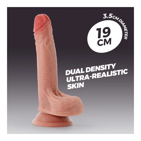 Crushious Inviktus 19 cm - Klasické dildo s prísavkou