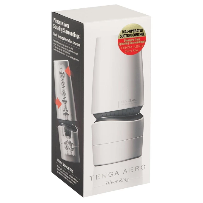 Tenga Aero Silver Ring - Klasický masturbátor so sacím efektom a špirálovou štruktúrou