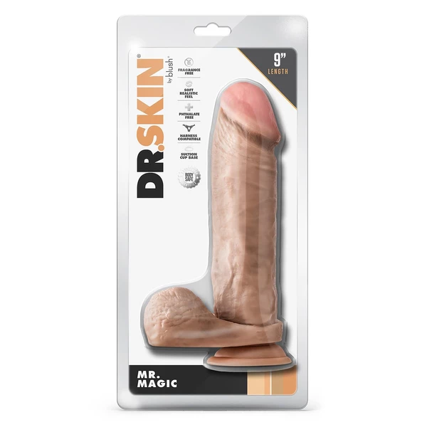 Blush Dr. Skin Mr. Magic 9 Inch - Klasické dildo s prísavkou