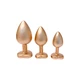 Dream toys Gleaming Love pearl gold - Sada análnych kolíkov so srdcom