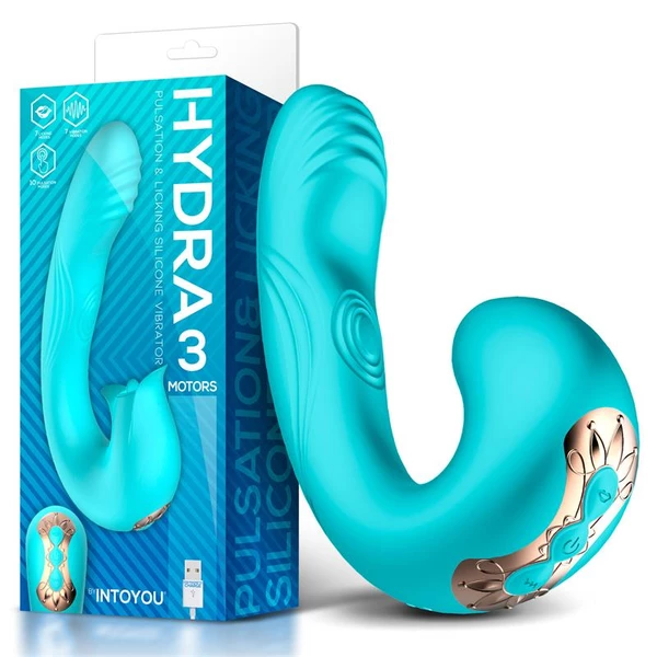 Intoyou Hydra Vibe - Vibrátor s funkciou pulzácie a pohyblivým jazykom