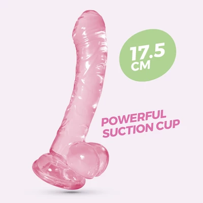 Crushious Hudini Jelly - Dildo s prísavkou, ružová