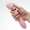 Crushious Dual Massage Wand Jinx - Podwójny wibrator typu wand, z funkcją podgrzewania, jasnoróżowy