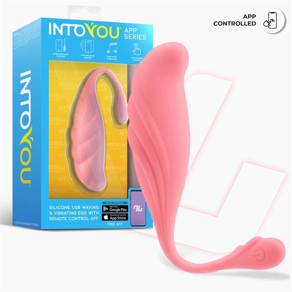 Intoyou App Series Waving - Vibračné vajíčko s funkciou oscilácie, ovládané aplikáciou