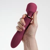 Crushious Dual Massage Wand Jinx - Podwójny wibrator typu wand, z funkcją podgrzewania, Bordowy