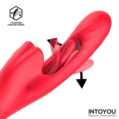 Intoyou Grant - Vibrátor králika s funkciou rotácie a simuláciou orálneho sexu