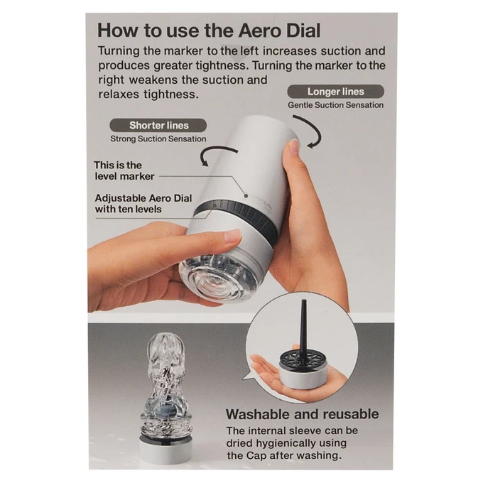 Tenga Aero Silver Ring - Klasický masturbátor so sacím efektom a špirálovou štruktúrou