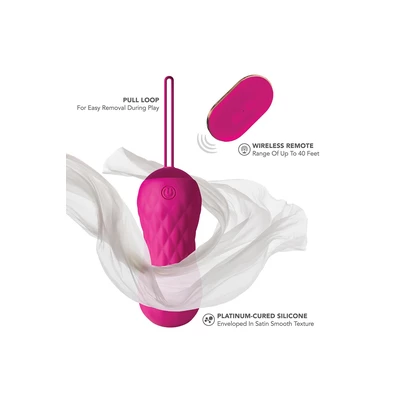 Blush Carina Velvet - Wibrujące jajeczko  z funkcją rotacji, sterowane pilotem