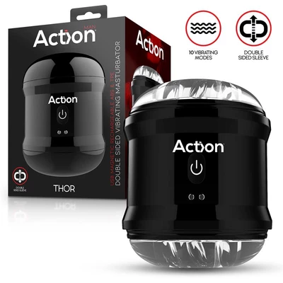 Action Thor Double Sided - Masturbátor s vibrátorom