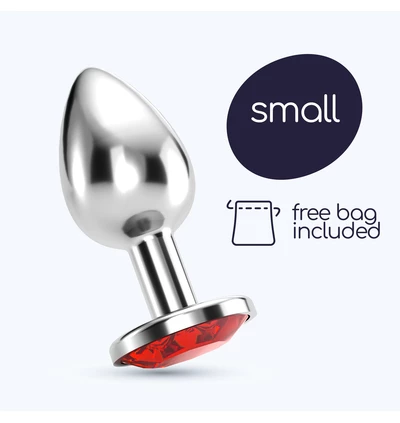 Crushious Bijou Anal Jewel - Červený diamantový análny kolík, veľkosť S