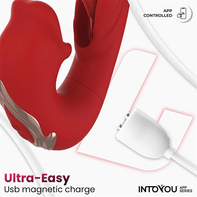 Intoyou Mouty Vibe - Wibrator króliczek z ruchomym językiem i symulacją oralną, sterowane aplikacją