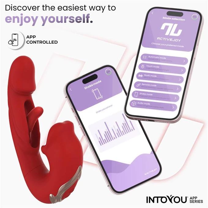 Intoyou Mouty Vibe - Wibrator króliczek z ruchomym językiem i symulacją oralną, sterowane aplikacją