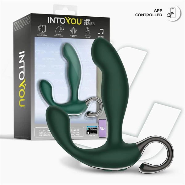 Intoyou App Series Greeny Wiggling - Vibračný masážny prístroj na prostatu ovládaný aplikáciou