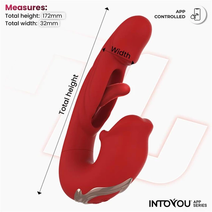 Intoyou Mouty Vibe - Wibrator króliczek z ruchomym językiem i symulacją oralną, sterowane aplikacją