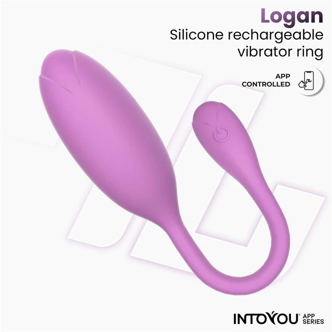 Intoyou Logan - Wibrujące jajeczko sterowane aplikacją, fioletowe
