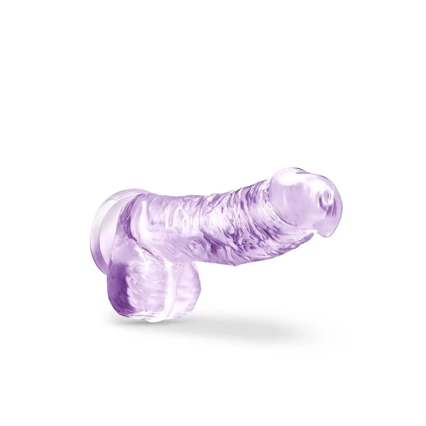 Blush 6 Inch Crystalline Dildo Rose - Klasické dildo s prísavkou, fialová