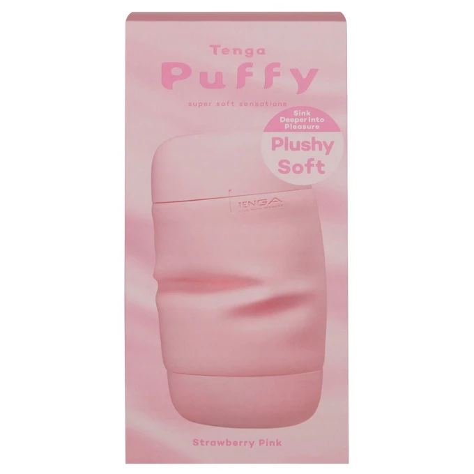 Tenga Puffy Strawberry pink  - Klasický masturbátor s mäkkou textúrou