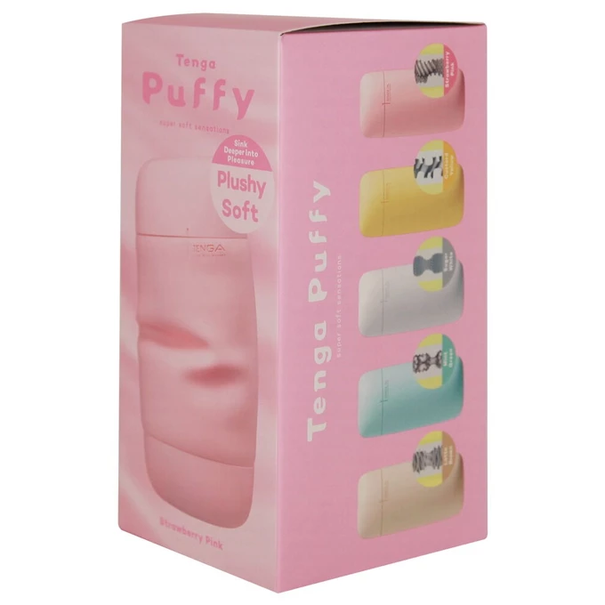 Tenga Puffy Strawberry pink  - Klasický masturbátor s mäkkou textúrou