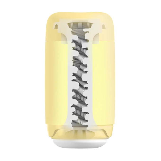 Tenga Puffy Custard Yellow - Klasický masturbátor s mäkkou textúrou