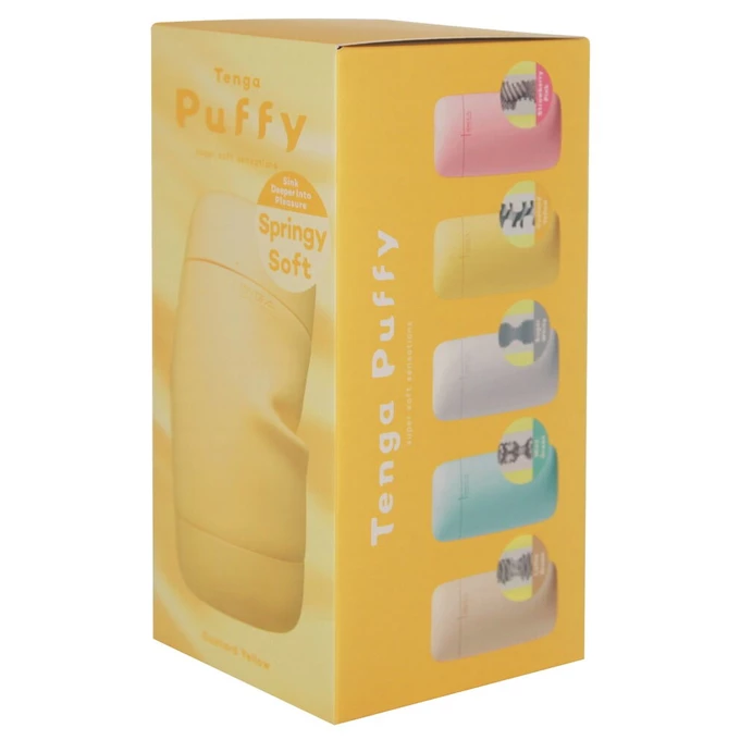 Tenga Puffy Custard Yellow - Klasický masturbátor s mäkkou textúrou