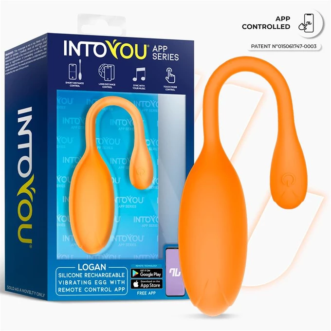 Intoyou Logan - Wibrujące jajeczko sterowane aplikacją, pomarańczowe