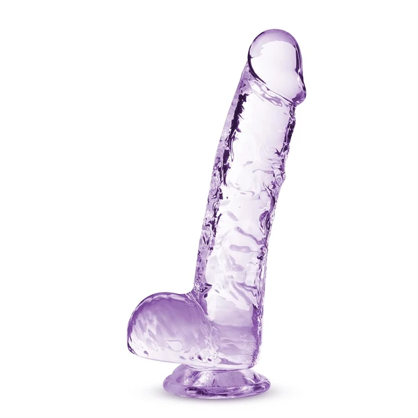 Blush 6 Inch Crystalline Dildo Rose - Klasické dildo s prísavkou, fialová