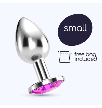 Crushious Bijou Anal Jewel - Ružová diamantový análny kolík, veľkosť S