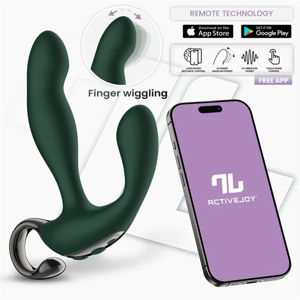 Intoyou App Series Greeny Wiggling - Vibračný masážny prístroj na prostatu ovládaný aplikáciou
