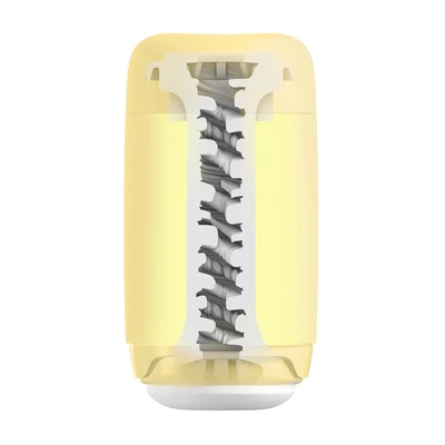 Tenga Puffy Custard Yellow - Klasický masturbátor s mäkkou textúrou