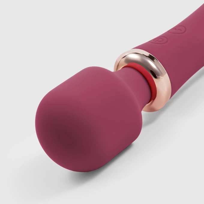 Crushious Dual Massage Wand Jinx - Podwójny wibrator typu wand, z funkcją podgrzewania, Bordowy