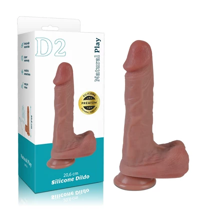 Erospace Natural Play D2 20,6 cm - Klasické dildo s prísavkou