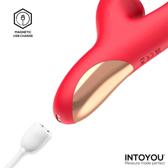 Intoyou Grant - Vibrátor králika s funkciou rotácie a simuláciou orálneho sexu