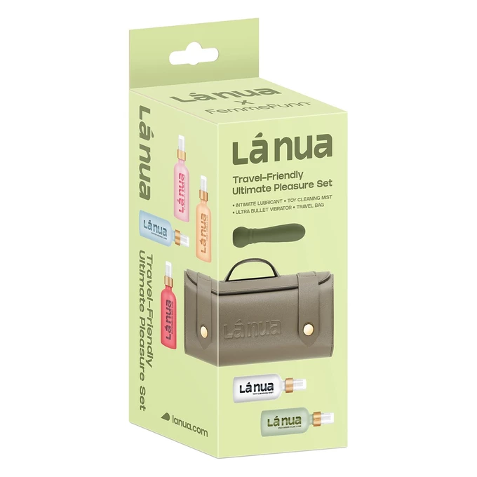 La Nua Gift bag - Zestaw prezentowy z wibratorem typu Bullet, lubrykantem truskawkowym, toy cleanrem i etui
