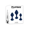 Playboy Tail Trainer - Zestaw korków analnych, granatowe