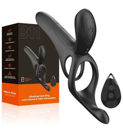 Erospace Men's Play B11 - Vibračný krúžok na penis s bodkou