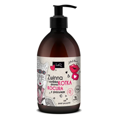 Laq &quot;Zwinna i szybka&quot; - Sprchový gél s vôňou pivonky, 500 ml