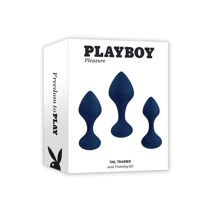 Playboy Tail Trainer - Zestaw korków analnych, granatowe