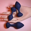 Playboy Tail Trainer - Zestaw korków analnych, granatowe