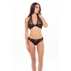 Rene Rofe Midnight Holter - Koronkowy komplet bielizny, czarny