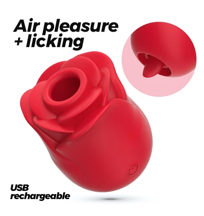 Crushious Rosita - Dwustronny wibrator łechtaczkowy z symulacją seksu oralnego