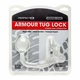 Perfect Fit Armour Tug Lock  - prsteň s priečkou a análnym kolíkom priehľadný