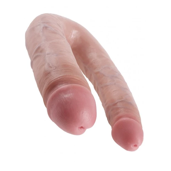 King Cock U-Shaped Large Double Trouble - podwójne dildo
