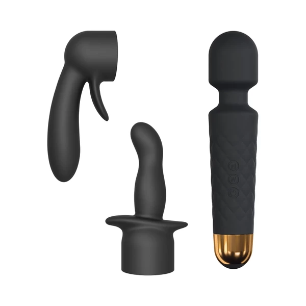 Marc Dorcel Wanderful Kit  - paličkový vibrátor + ďalšie nadstavce
