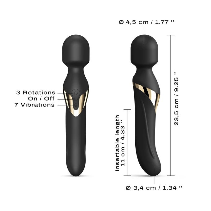 Dual Orgasms  - masážny prístroj / vibrátor Čierno - zlatý